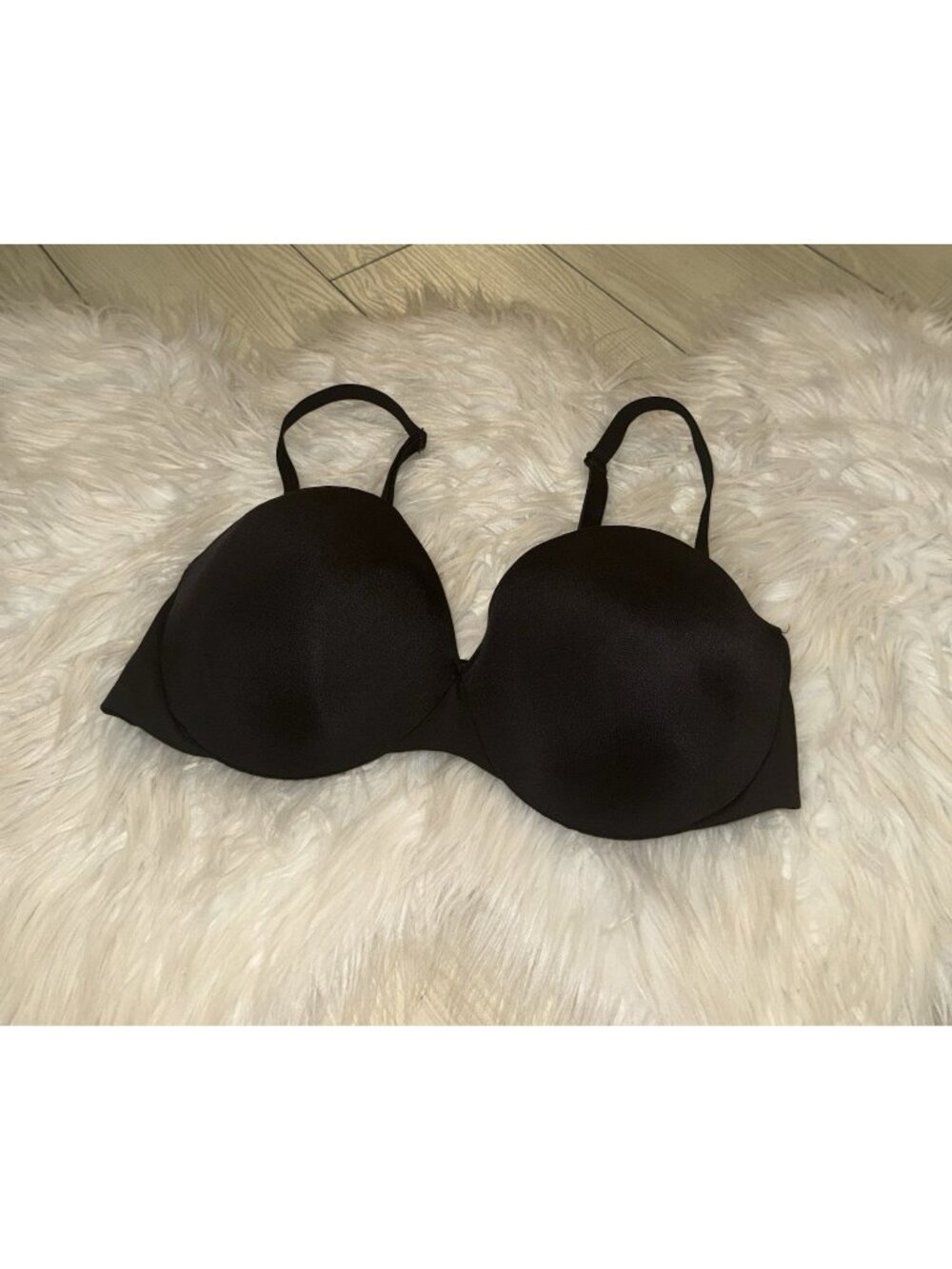 Body by Victoria IPEX Strapless Bra Multiway Lined Underwire Womens 36C Black